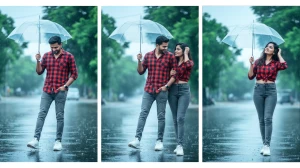 3 Gemini AI Rainy Photo Editing Prompts Copy-Paste for Men, Women & Couples