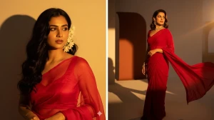 Transform Your Selfie into a Bollywood Red Saree Look with Gemini AI Photo Editor: Easy Prompts for Girls