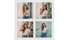Gemini AI Retro Photo Editing Prompts for Girls to Create Polaroid-Style Portraits image