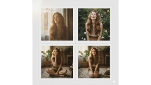 Gemini AI Retro Photo Editing Prompts for Girls to Create Polaroid-Style Portraits image
