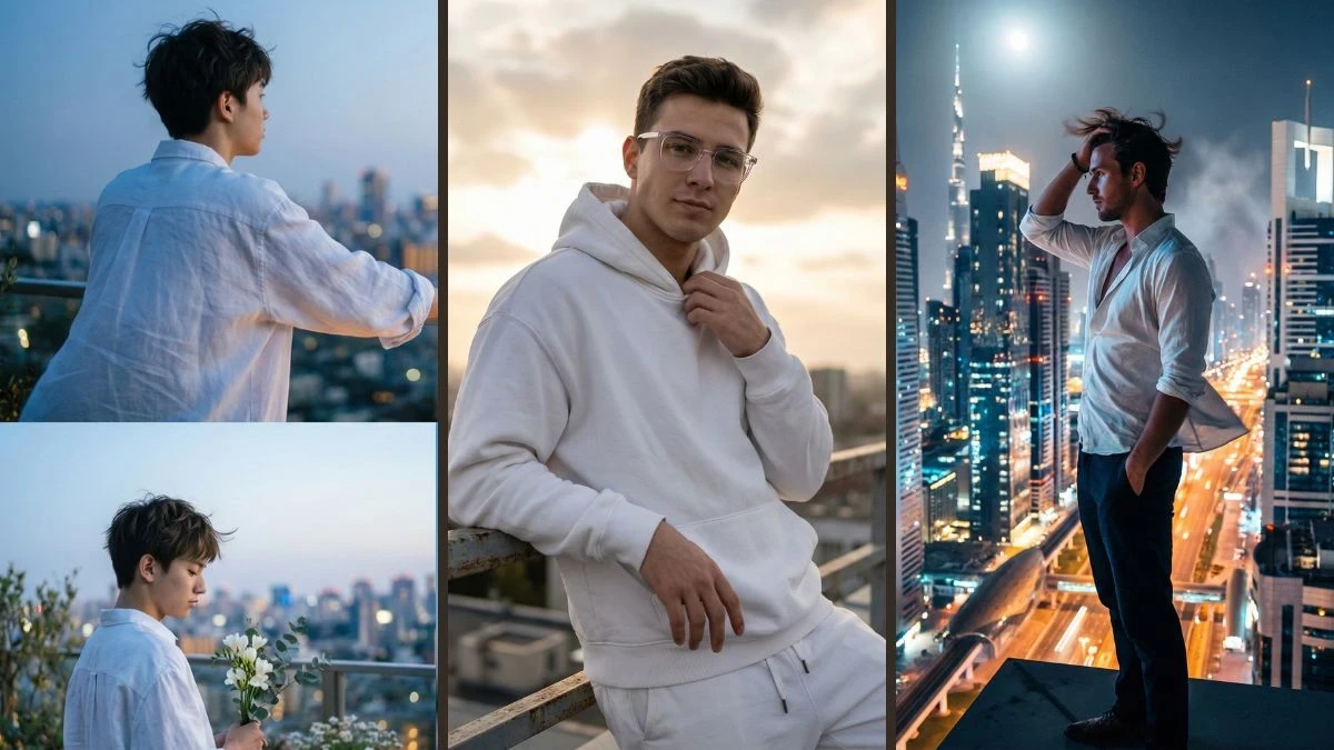 10 Google Gemini AI Photo Editing Prompts for Boys to Create 8K Hyper-Realistic Rooftop Cinematic Portraits