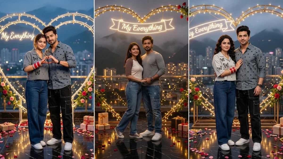 10 Google Gemini AI Photo Editing Prompts for Couples to Create Cinematic, Ultra-Realistic Heart-Frame Love Portraits