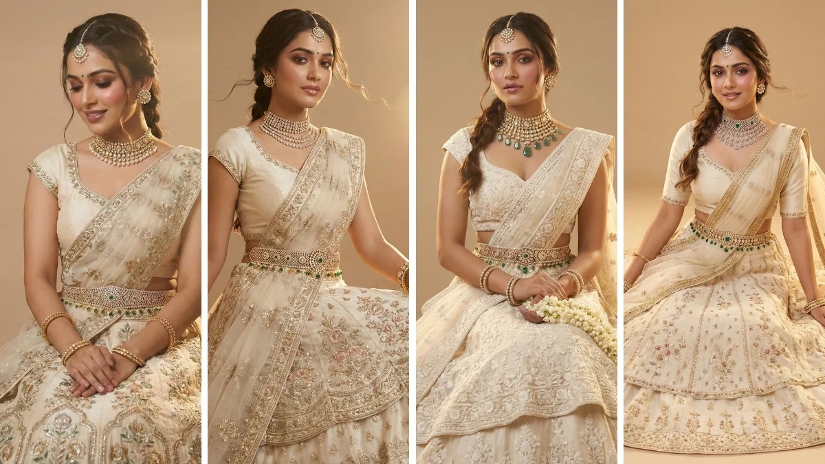 8 Trending Google Gemini AI Photo Editing Prompts for Creating Ultra-Realistic Bridal Lehenga Portraits