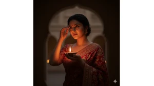 5 Gemini AI Diwali Photo Editing Prompts for Girls to Create 90s-Inspired AI Portraits for Diwali 2025 image