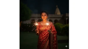 5 Gemini AI Diwali Photo Editing Prompts for Girls to Create 90s-Inspired AI Portraits for Diwali 2025 image