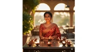 5 Gemini AI Diwali Photo Editing Prompts for Girls to Create 90s-Inspired AI Portraits for Diwali 2025 image