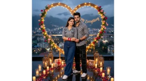 10 Google Gemini AI Photo Editing Prompts for Couples to Create Cinematic, Ultra-Realistic Heart-Frame Love Portraits image