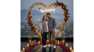 10 Google Gemini AI Photo Editing Prompts for Couples to Create Cinematic, Ultra-Realistic Heart-Frame Love Portraits image