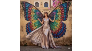 10 Viral Google Gemini AI Photo Editing Prompts for Girls to Create Stunning Butterfly-Wing Portraits image